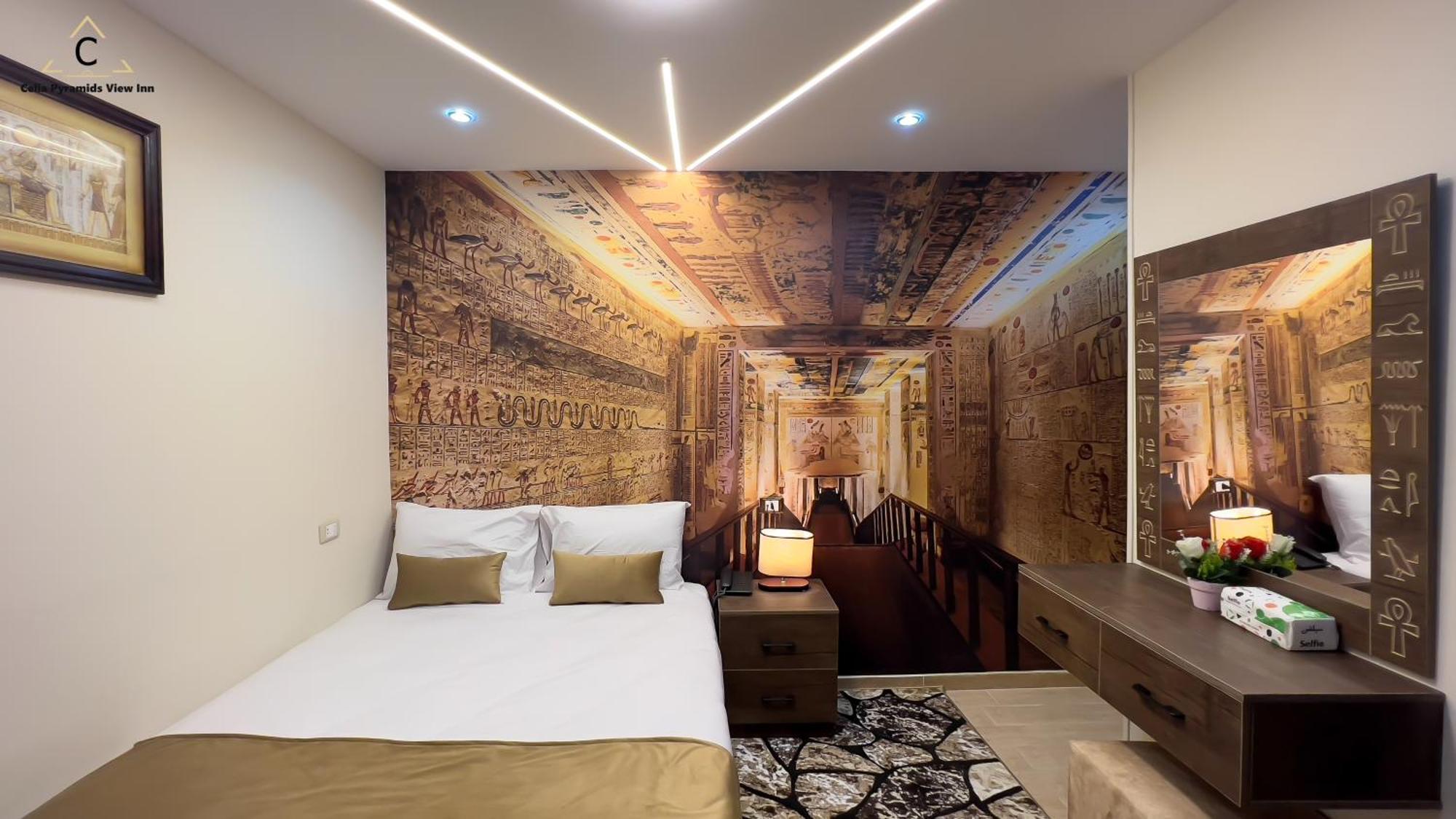 Celia Pyramids View Inn Nazlet el-Sîsi Kültér fotó