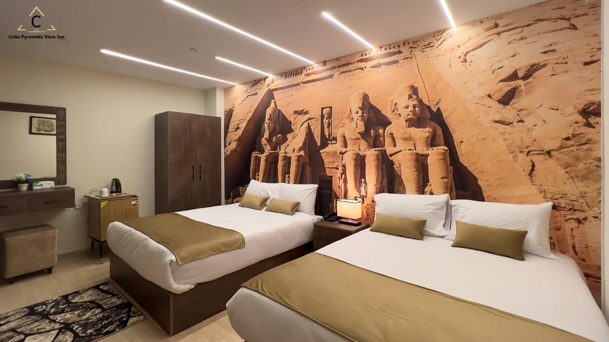 Celia Pyramids View Inn Nazlet el-Sîsi Kültér fotó
