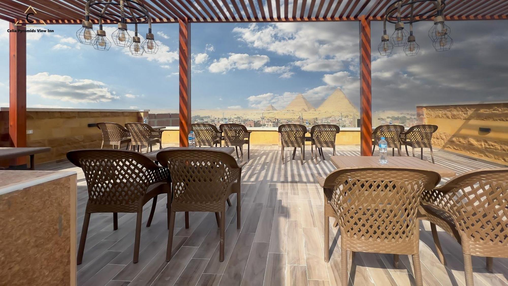 Celia Pyramids View Inn Nazlet el-Sîsi Kültér fotó