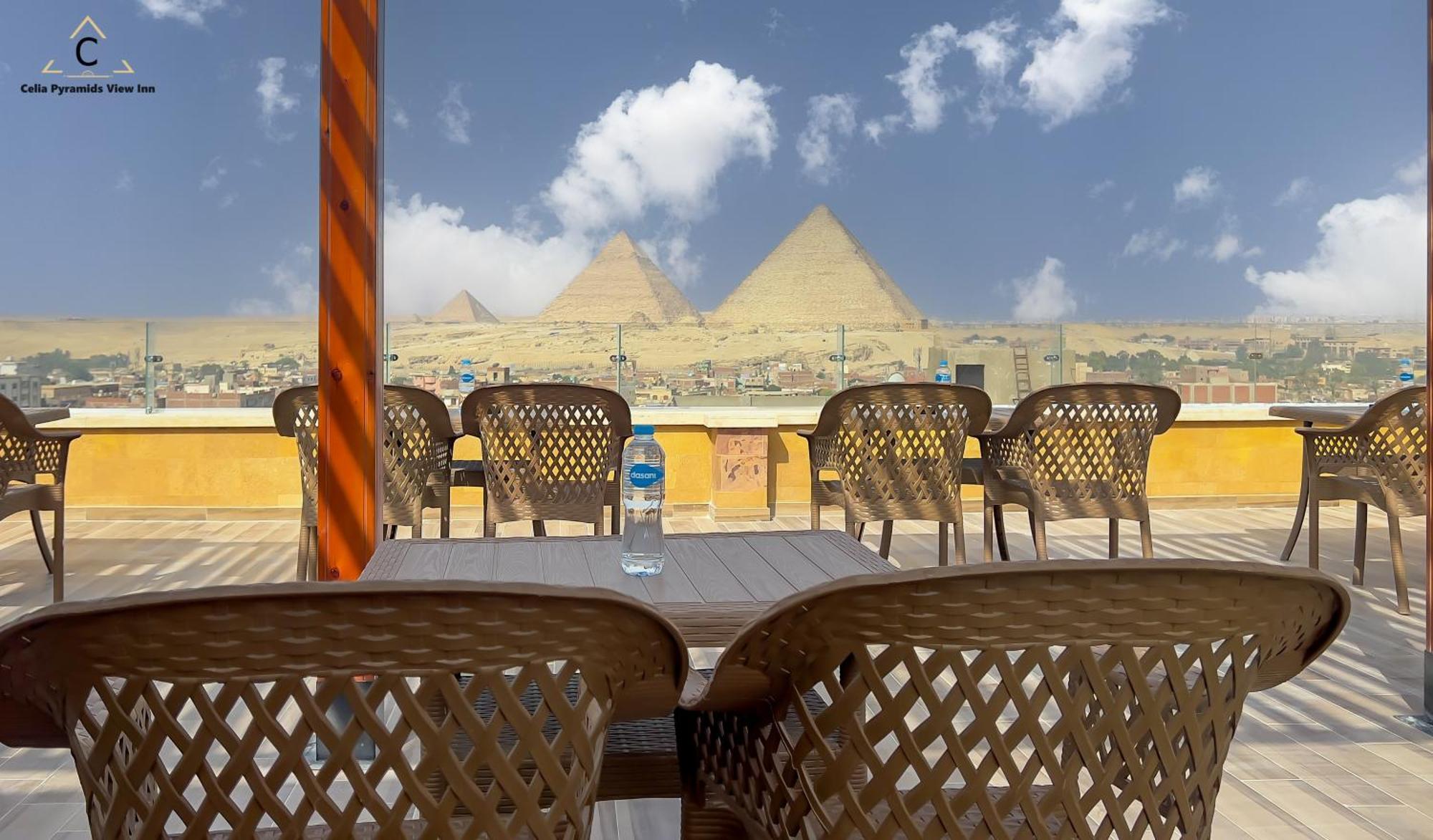 Celia Pyramids View Inn Nazlet el-Sîsi Kültér fotó
