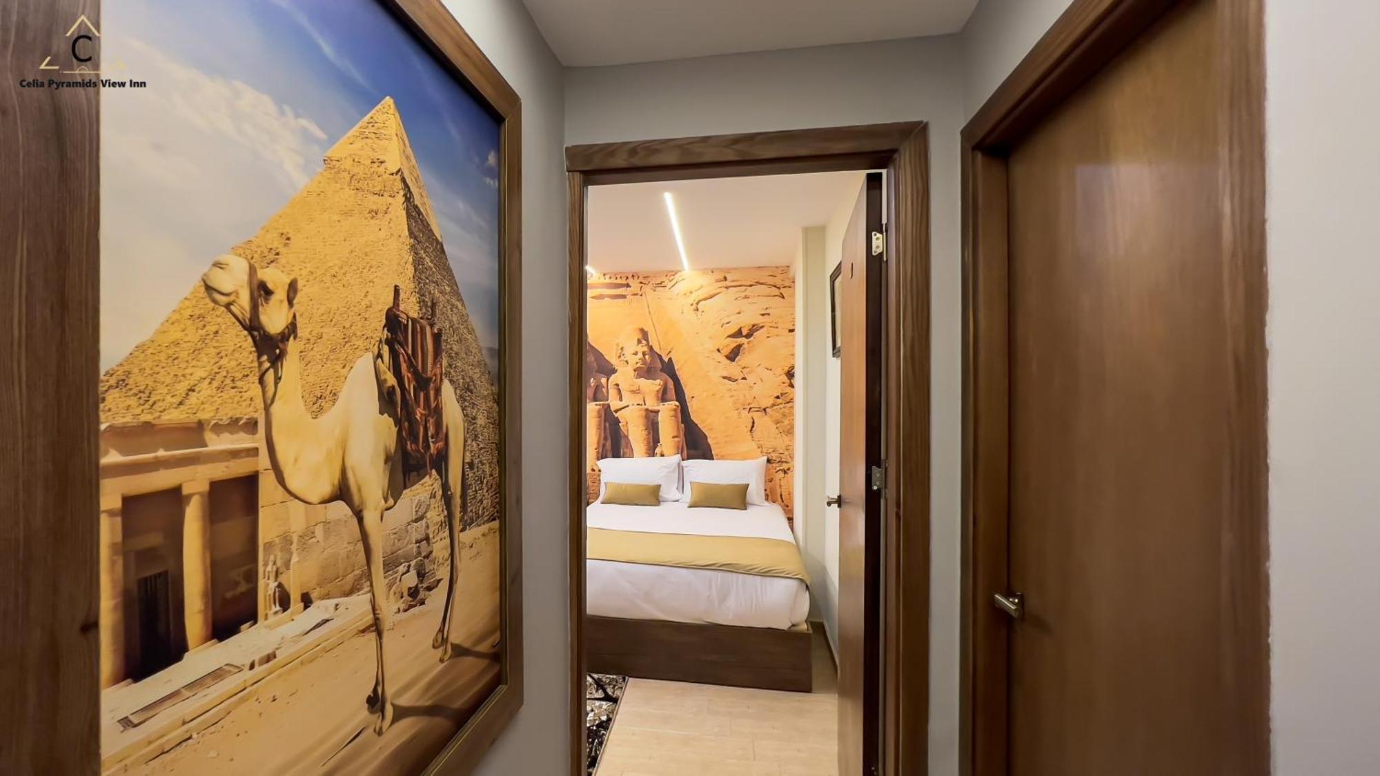 Celia Pyramids View Inn Nazlet el-Sîsi Kültér fotó