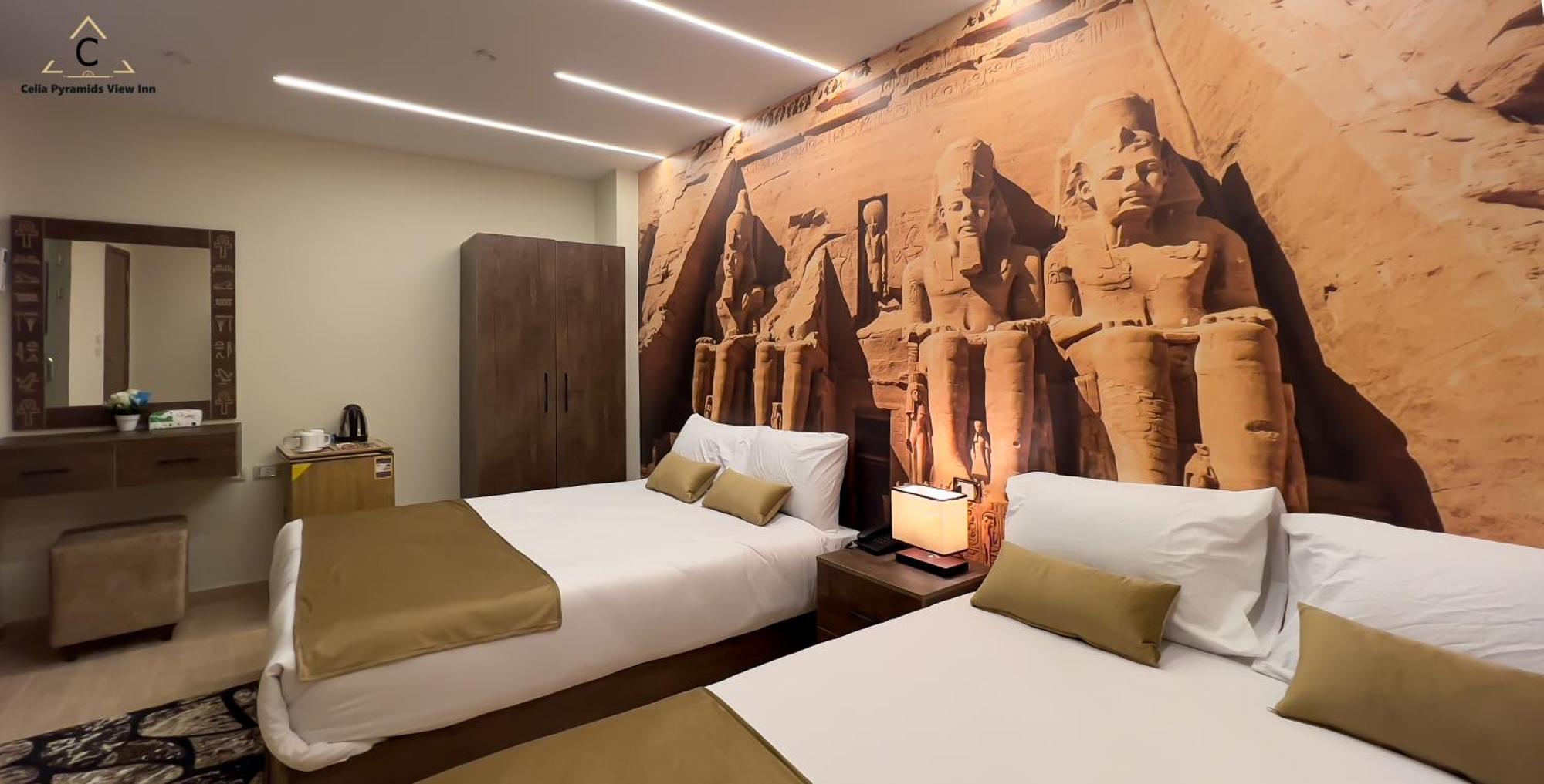 Celia Pyramids View Inn Nazlet el-Sîsi Kültér fotó