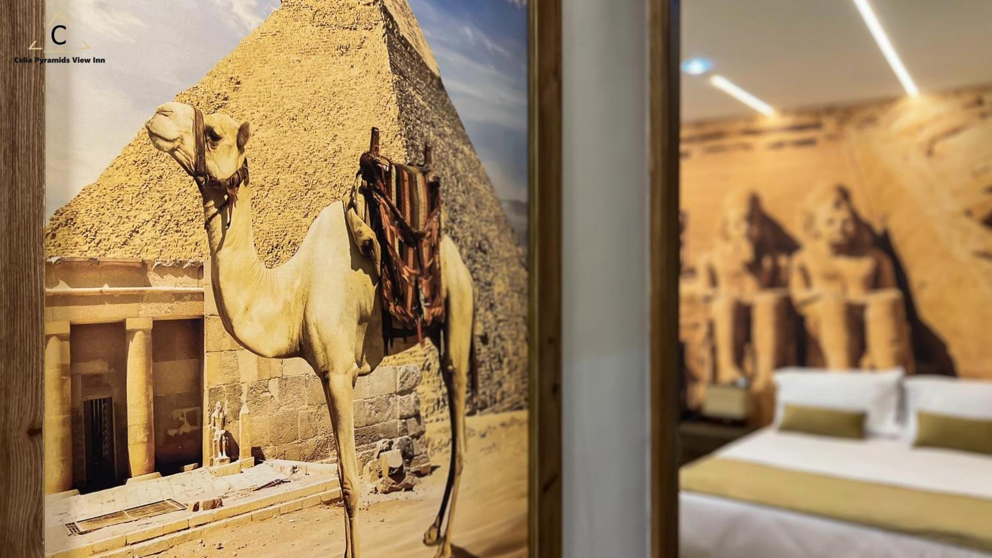 Celia Pyramids View Inn Nazlet el-Sîsi Kültér fotó