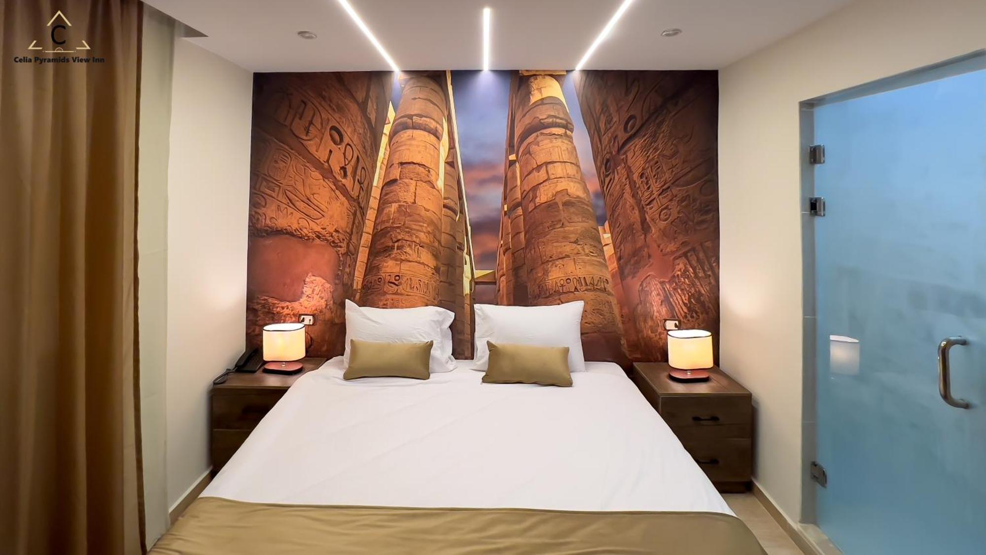 Celia Pyramids View Inn Nazlet el-Sîsi Kültér fotó