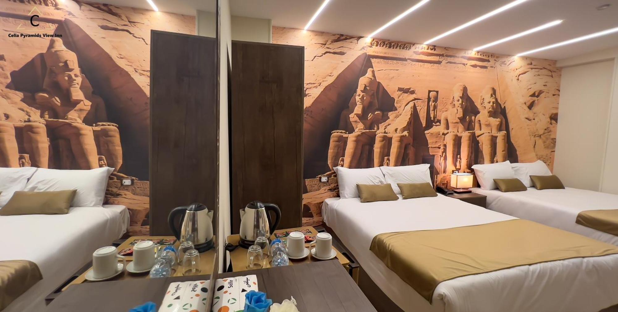 Celia Pyramids View Inn Nazlet el-Sîsi Kültér fotó