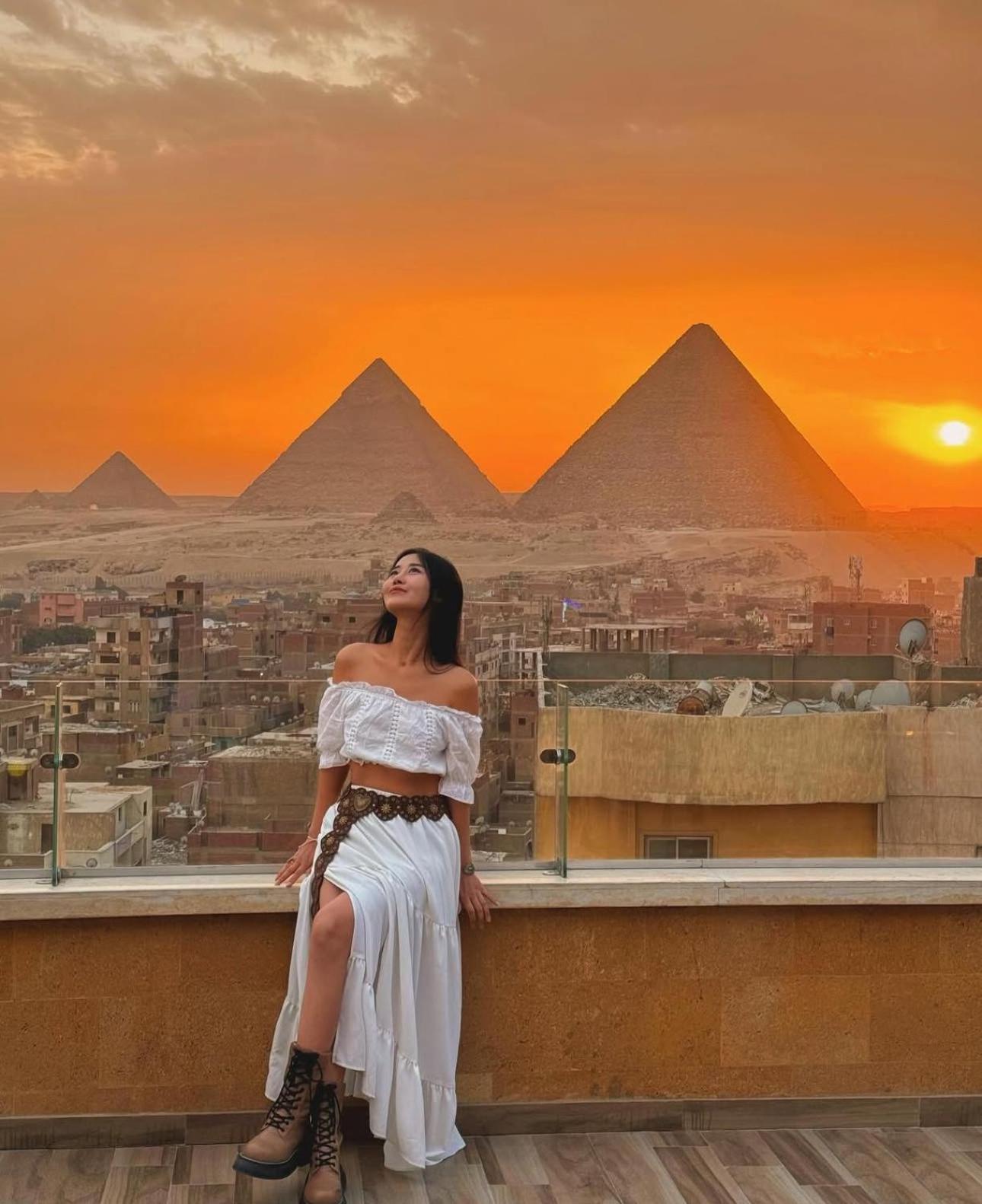 Celia Pyramids View Inn Nazlet el-Sîsi Kültér fotó